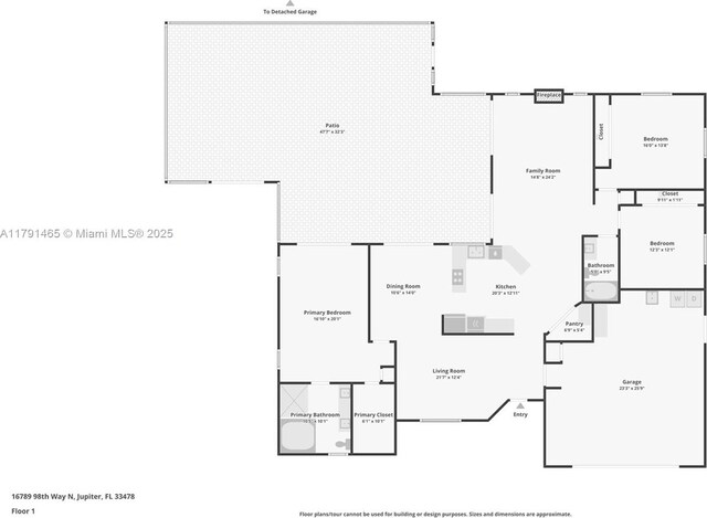 16789 98th Way N, Jupiter, FL 33478 - home floor plan