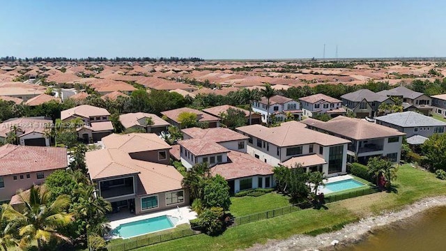 bird's eye view featuring a residential view