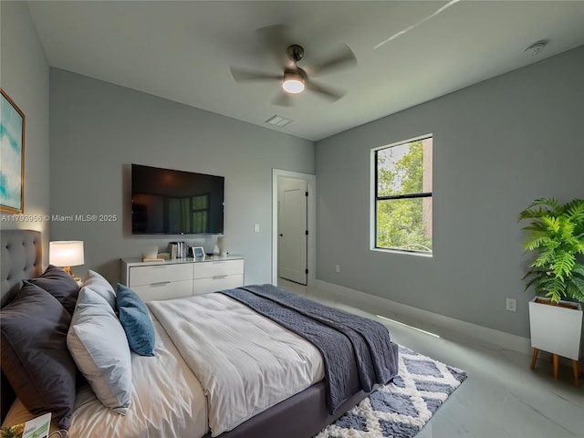 417 Paddock St, Lehigh Acres, FL 33974 - bedroom featuring baseboards and a ceiling fan