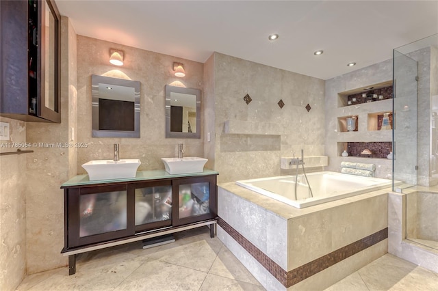 3800 S Ocean Dr Unit 1606, Hollywood, FL 33019 - full bath with a sink, tile patterned floors, and a shower stall