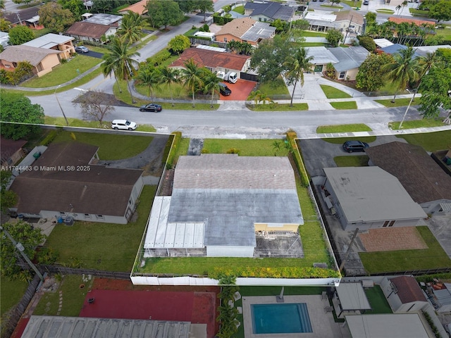 bird's eye view with a residential view