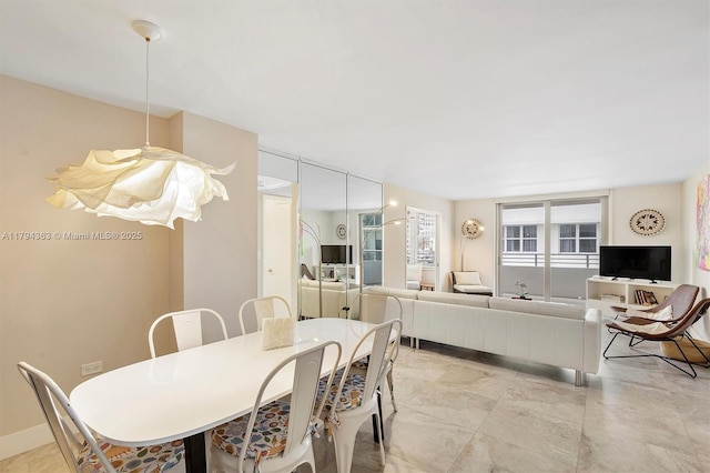 view of dining area