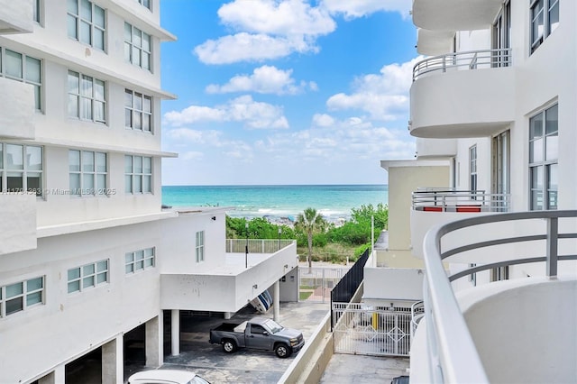 property view of water with a view of the beach