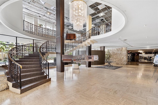lobby featuring stairway