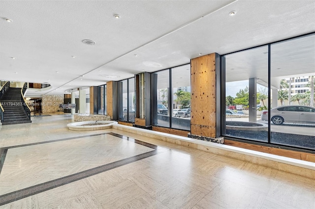 building lobby with stairs