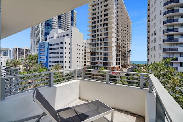 balcony with a city view