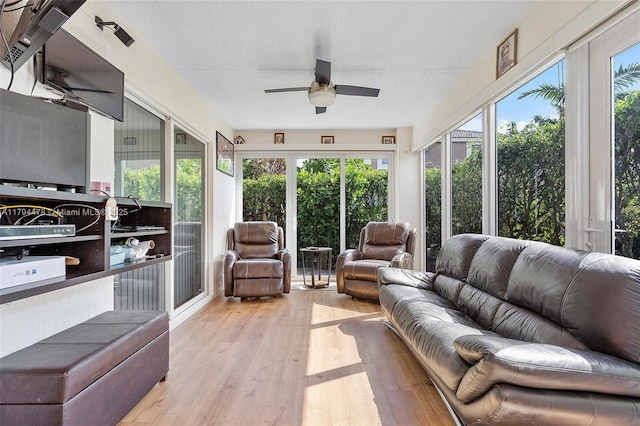1371 Canary Island Dr, Weston, FL 33327 - sunroom / solarium with a wealth of natural light and hardwood / wood-style floors