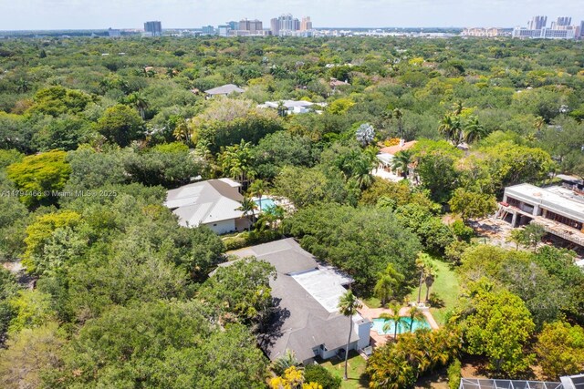 6255 SW 99th Ter, Pinecrest, FL 33156 - birds eye view of property featuring a city view and a view of trees