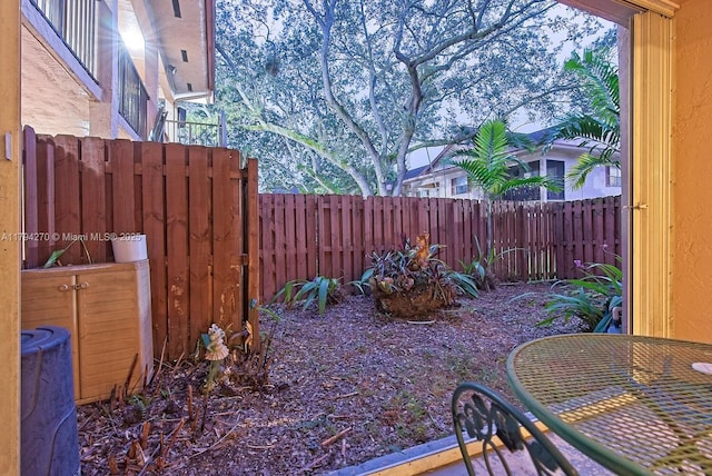 view of patio featuring a fenced backyard