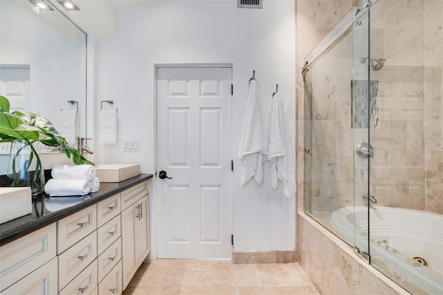 1161 Sunset Dr, Coral Gables, FL 33143 - full bathroom with a tile shower, a bath, and double vanity