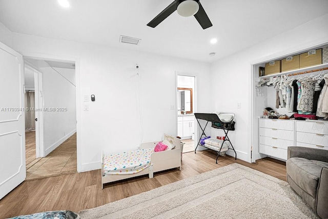 3501 Keyser Ave Unit 43, Hollywood, FL 33021 - interior space with ceiling fan, visible vents, wood finished floors, baseboards, and recessed lighting