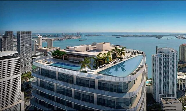 801 S Miami Ave Unit 2505, Miami, FL 33130 - bird's eye view featuring a city view and a water view