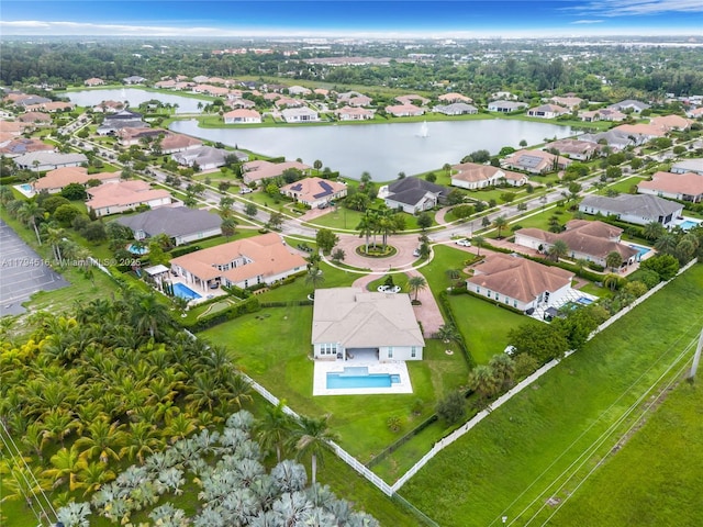 5202 S Sterling Ranch Cir, Davie, FL 33314 - birds eye view of property with a water view and a residential view