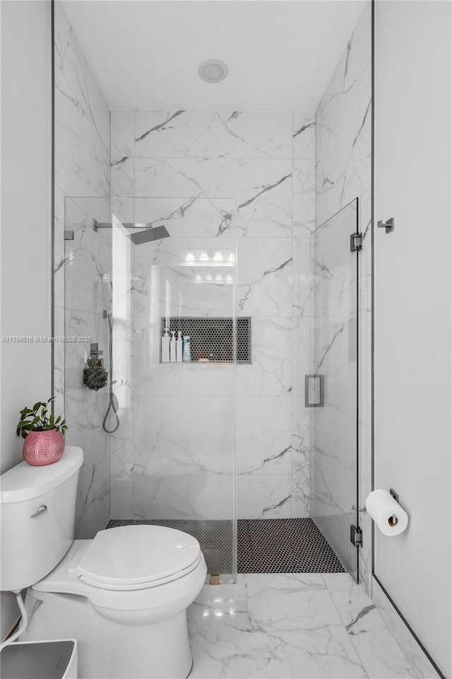 5202 S Sterling Ranch Cir, Davie, FL 33314 - bathroom with toilet, a marble finish shower, and marble finish floor