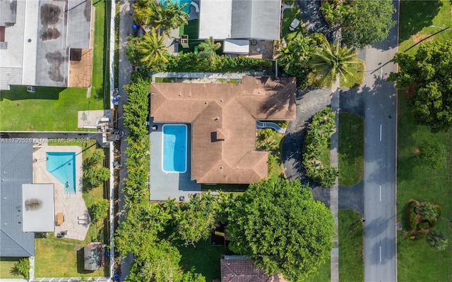 416 N Rainbow Dr, Hollywood, FL 33021 - drone / aerial view of a pool area