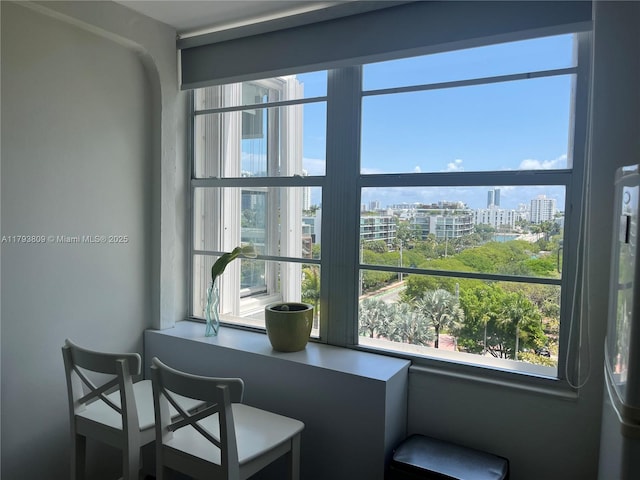 3 Island Ave Unit 08A, Miami Beach, FL 33139 - dining area featuring a view of city