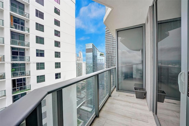 balcony with a city view
