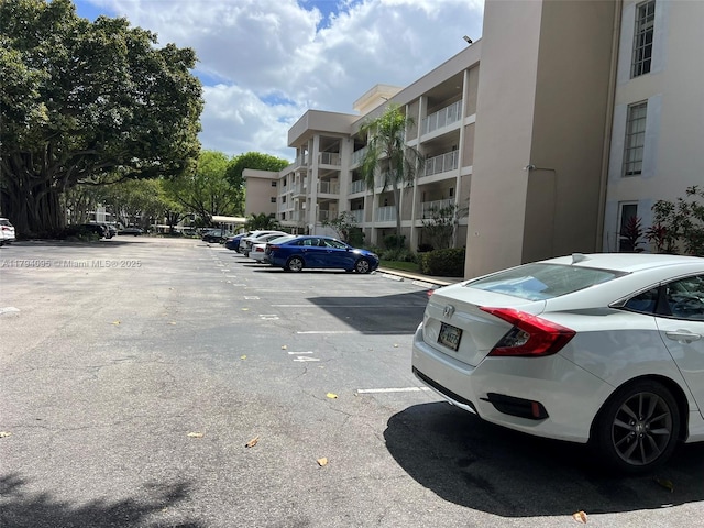 view of uncovered parking lot