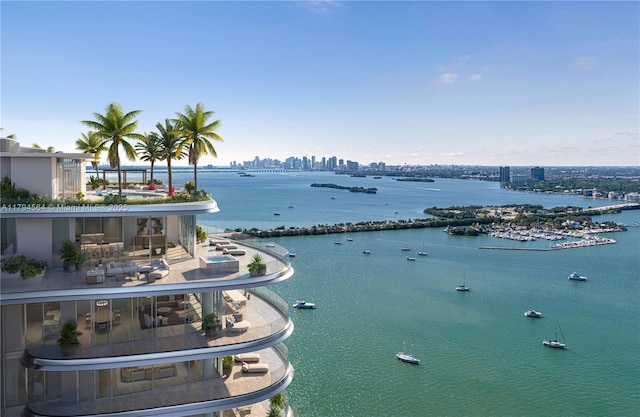 7940 W Dr Unit 1702, North Bay Village, FL 33141 - property view of water with a city view
