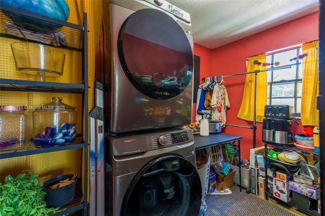 9341 Marine Dr, Cutler Bay, FL 33189 - laundry area with laundry area and stacked washer and dryer