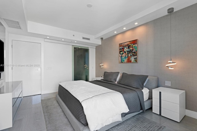 3801 Collins Ave Unit 703, Miami Beach, FL 33140 - bedroom with recessed lighting, baseboards, and visible vents