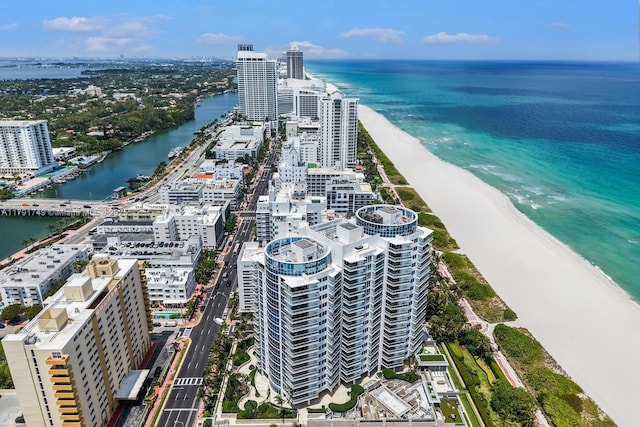 3801 Collins Ave Unit 703, Miami Beach, FL 33140 - aerial view featuring a water view and a view of city
