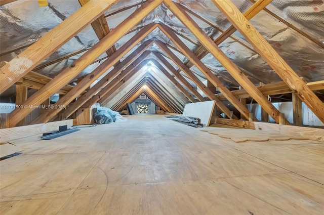 view of attic