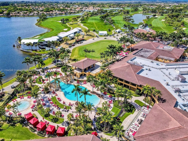 4 Mccairn Ct, Palm Beach Gardens, FL 33418 - aerial view featuring view of golf course and a water view