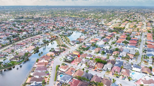 13230 NW 10th St, Miami, FL 33182 - aerial view with a water view and a residential view