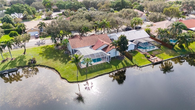 1230 SW 102nd Ave, Pembroke Pines, FL 33025 - aerial view featuring a water view and a residential view