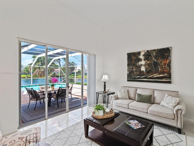1230 SW 102nd Ave, Pembroke Pines, FL 33025 - living room featuring a sunroom and a towering ceiling