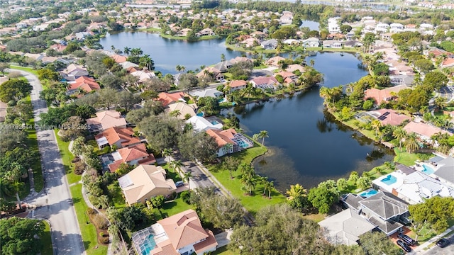 1230 SW 102nd Ave, Pembroke Pines, FL 33025 - birds eye view of property featuring a water view and a residential view