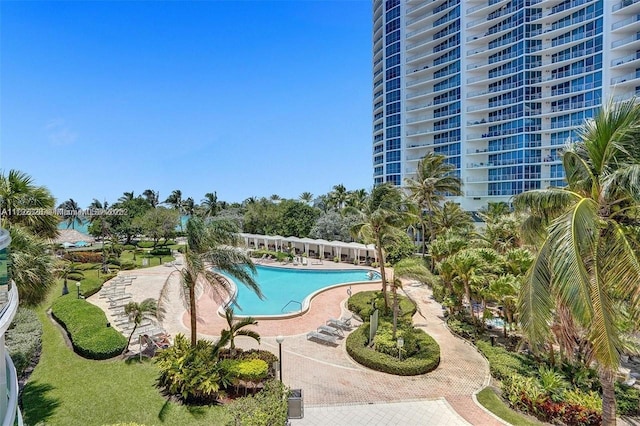 view of pool