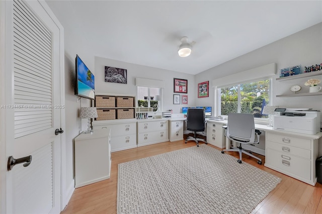1402 Tangier St, Coral Gables, FL 33134 - office area with light wood-type flooring