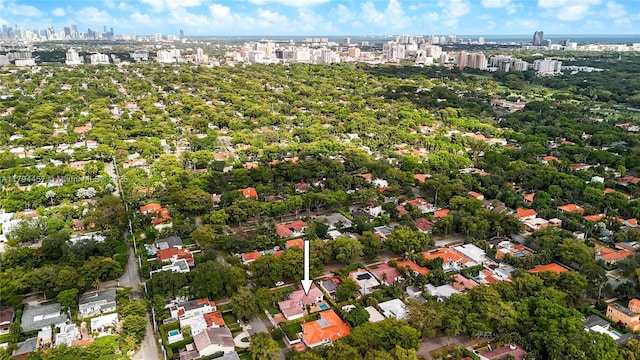 bird's eye view featuring a city view
