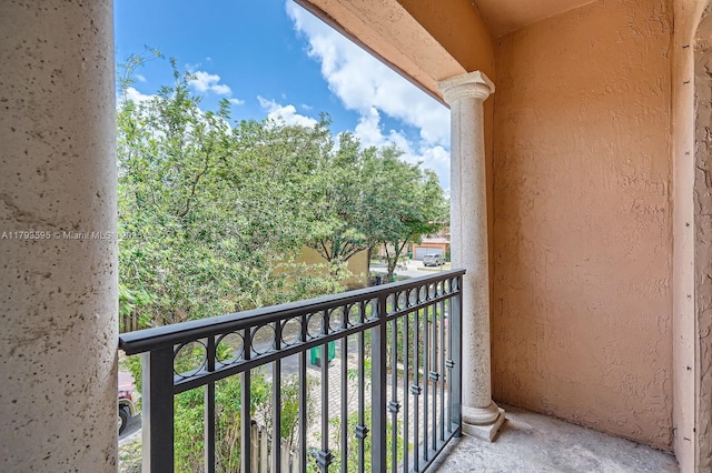 view of balcony