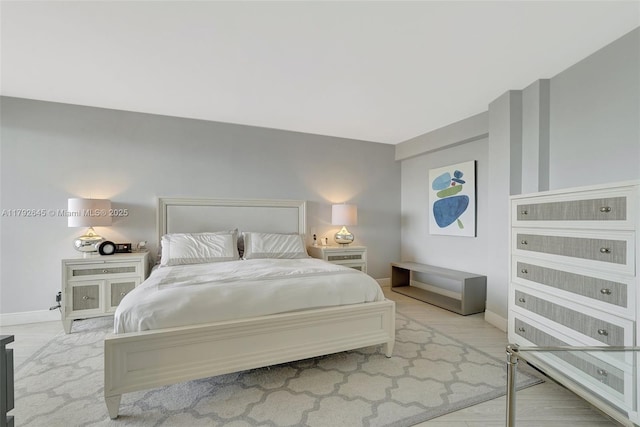 bedroom with baseboards
