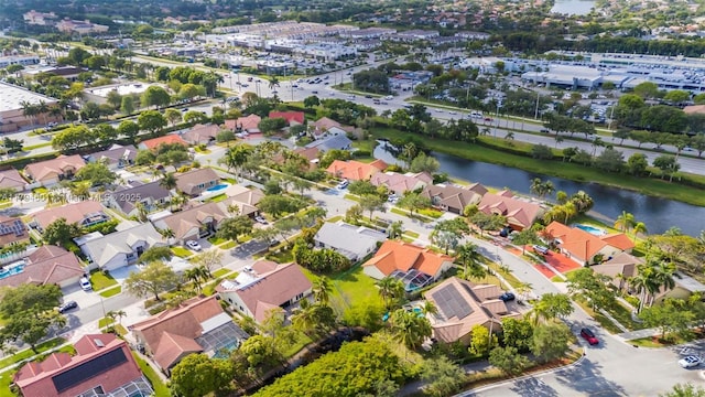 16235 NW 1st St, Pembroke Pines, FL 33028 - birds eye view of property with a residential view and a water view