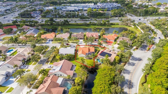 16235 NW 1st St, Pembroke Pines, FL 33028 - drone / aerial view with a water view and a residential view