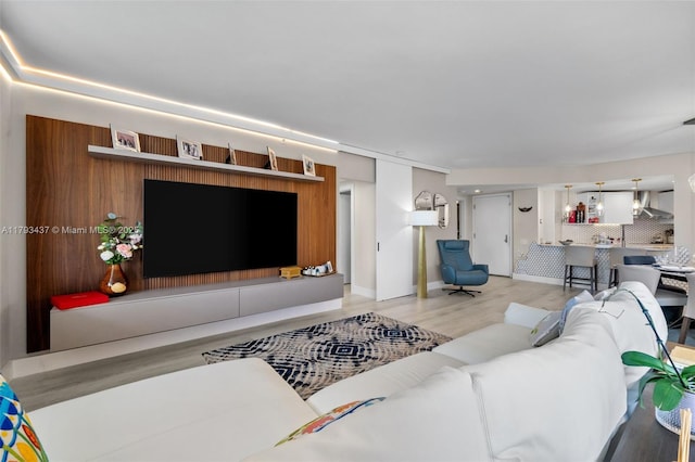 701 Brickell Key Blvd Unit 1812, Miami, FL 33131 - living room featuring wood finished floors
