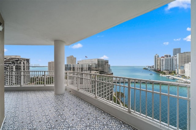 701 Brickell Key Blvd Unit 1812, Miami, FL 33131 - balcony with a water view and a city view