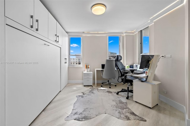 701 Brickell Key Blvd Unit 1812, Miami, FL 33131 - office space with light wood-type flooring and baseboards