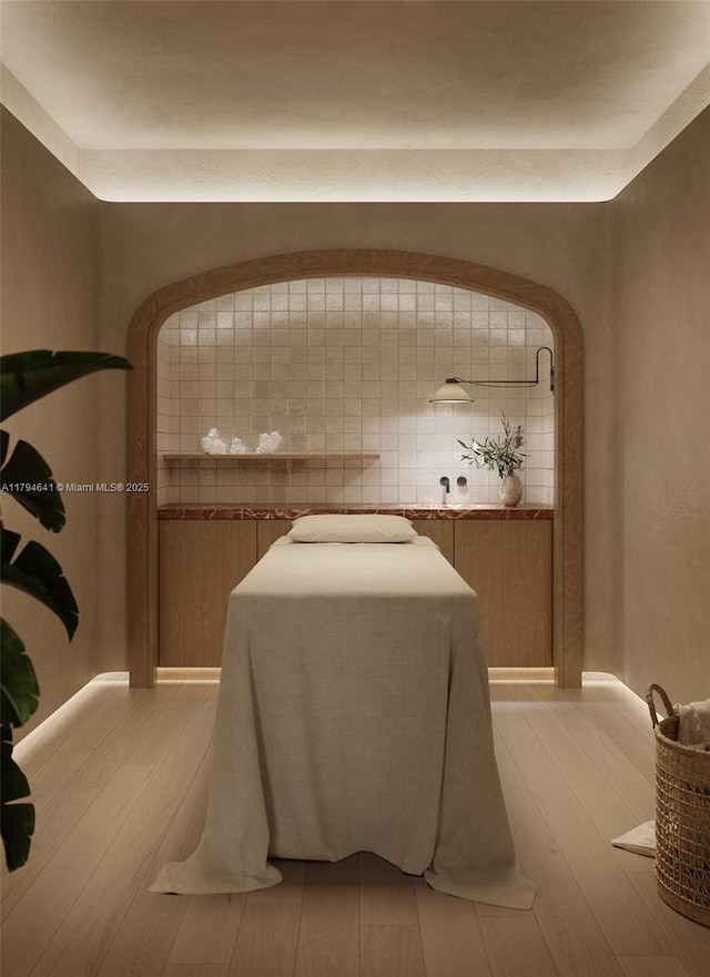 interior space with light wood-style flooring