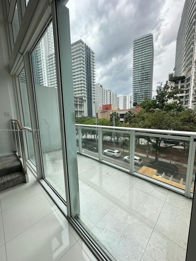 balcony featuring a city view