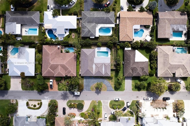 aerial view featuring a residential view
