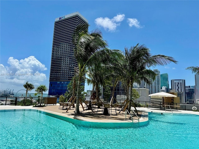 601 NE 1st Ave Unit 3108, Miami, FL 33132 - community pool featuring a patio and fence