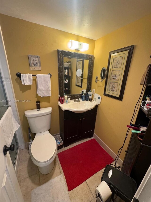 197 Kent L, West Palm Beach, FL 33417 - full bath with vanity and tile patterned flooring