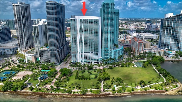 city view featuring a water view