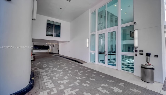 view of patio featuring french doors