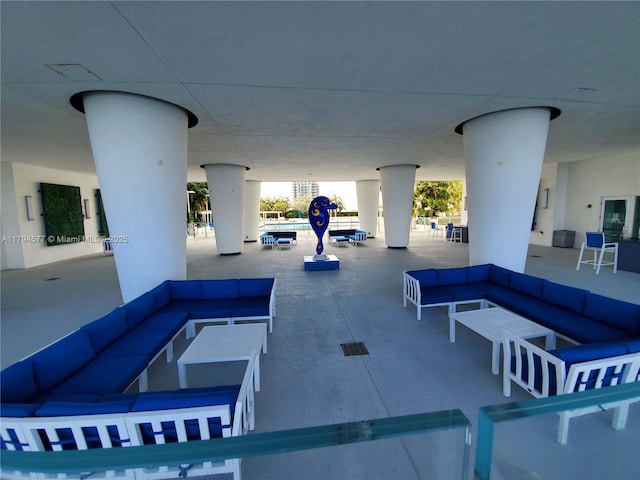 view of patio / terrace featuring an outdoor hangout area